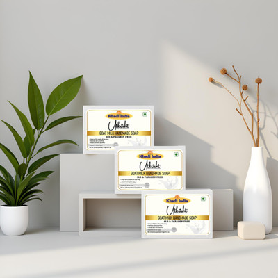 Utkrisht Goat Milk Soap Bars for Radiant Skin Pack of 3(3 x 125 g)