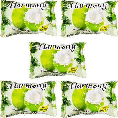 Harmony Fruity Coconut Water enriched with natural coconut water fruit soap very pleasant smell(5 x 75 g)