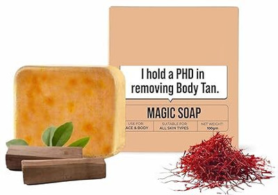 OPHYRA Ghar magic soap tan removal soap detan soap for smooth skin, pack of 1(100 g)