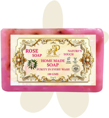 Pihaaru Rose Touch Body Soap – 100g of Herbal Goodness (100gm)<(100 g)