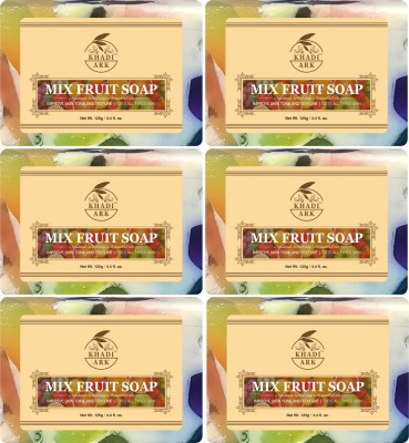 Khadi Ark Herbal Natural Handmade Mix Fruit Bath Soap Pack of 6(6 x 250 g)