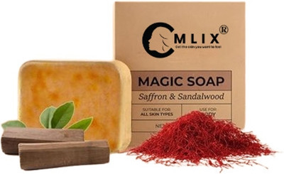 CMLIX Soaps Sandal Wood And Saffron Soap For Glowing & Refreshing Skin gb (1 x 100 g)(100 g)