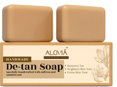 ALOVIA Pure Sandalwood Soap for Radiant Glow and Smooth Soft Healthy Skin(3 x 100 g)