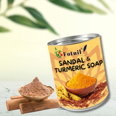 Fotnil Sandal & Turmeric Soap for Younger Looking & Glowing Skin PACK OF 2(2 x 75 g)