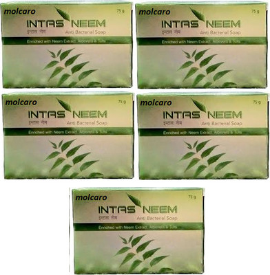 MOLCARO INTAS NEEM ANTI BECTERIAL SOAP(5 x 75 g)