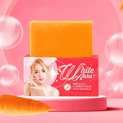 WHITE AURA Miracle Carrot Soap for Women & Men(100 g)