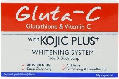 Gluta-C Glutathione Vitamin C with Kojic Plus Whitening Soap – Face & Body(60 g)