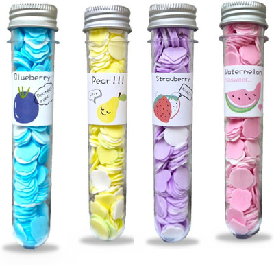 Cursive Travel Soft Paper Soap Flower, Heart and Design, Body and Hand Wash Bottle(4 x 20 g)