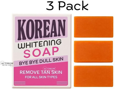 ACTIWOW Korean Soap with Glow White Formula 3PCS(3 x 33.33 g)