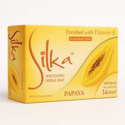SILKA Papaya Soap – Herbal Whitening Power for Your Face(135 g)