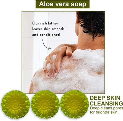 CHITAKSH Aloe Vera Soap with Neem Extract (100GM) (PACK OF 3)(300 g)