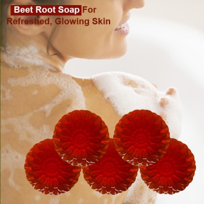 panthi Starfruit Sensation Beet Root Bath Soap (100GM) (PACK OF 5)(5 x 100 g)