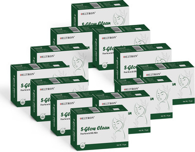 DEXTRON S-Glow Clean Soap For Acne & Oily Skin(12 x 75 g)