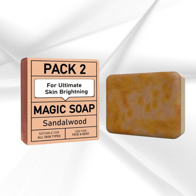 Agonize PACK OF 2 | Ayurveda Magic Soap Remove Body Tan, Glow & Even Skin Tone (200gm)/(2 x 100 g)