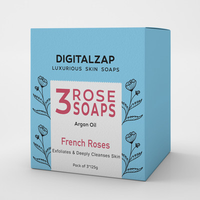 digitalzap Nourish & Nurture: The Ultimate Rose Soap for Silky Smooth Skin (3PCS)(125 g)