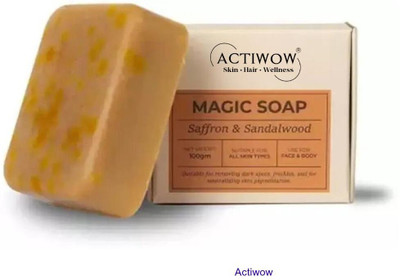 ACTIWOW Magic Soap Creamy Glow Bar with Fruit and Milk Extracts(100 g)
