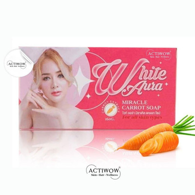 ACTIWOW White Aura Beauty Soap Nourishing with Deep Cleansing Carrot Formula(100 g)