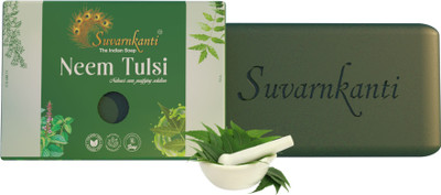 Suvarnkanti Neem Tulsi Soap | Dark Spot Reduction, Ayurvedic Bathing Bar - 100g Rectangle(2 x 50 g)