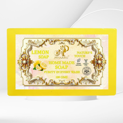 Pihaaru Lemon Soap Bar – Cruelty-Free, Skin Purifier, 100g[(100 g)