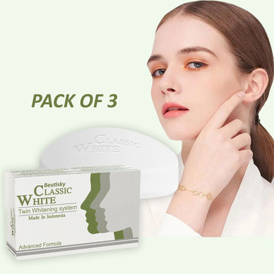 BEUTISKY Classic White Skin Whitening Soap With Twin Whitening Fairness Soap Pack 3(3 x 85 g)