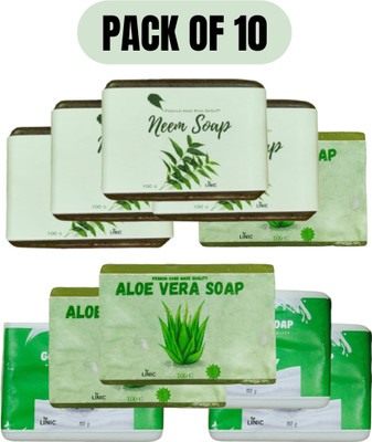 linic HERBAL NEEM SOAP(4), ALOE VERA(3), GOAT MILK SOAP(3)(10 x 100 g)