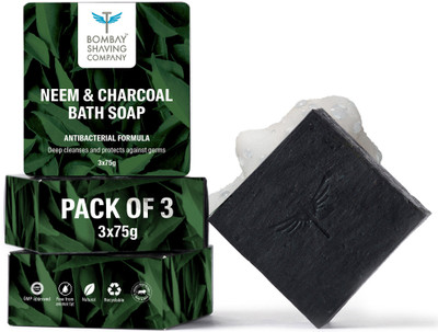 BOMBAY SHAVING COMPANY for Men | Neem and Charcoal Bath Soap(3 x 75 g)