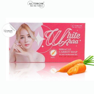 ACTIWOW White Aura Beauty Soap Clarifying for Soft Texture Carrot Formula(100 g)