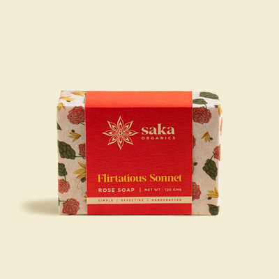 Saka Organics Flirtatious Sonnet | Handmade Rose Soap | Natural Spa Bar(120 g)