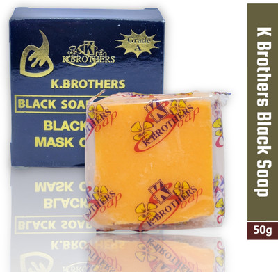 K Brothers Black Soap For Black Spot Mask On Face(50 g)