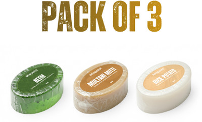 SOAPOINT Neem, Multani Mitti & Rice patato Natural Soap Combo (Pack of 3) (3 x 100 g)(100 g)