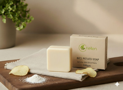 Kellen Rice Potato soap for REMOVES SKIN IMPURITIES | REDUCES PIMPLES & SPOTS(100 g)