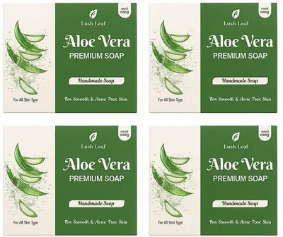 Lushleaf Aloevera Herbal Soap pack(4 x 100 g)