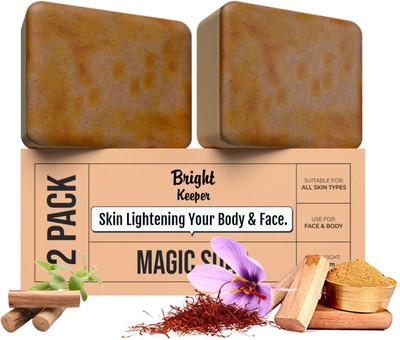 Jiore Sandalwood & Saffron Magic Soap – 2-Pack Herbal Clean Bars(2 x 100 g)