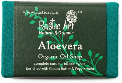 RUSTIC ART Organic Aloe Vera Bath Soap(100 g)