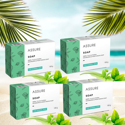 ASSURE Neem ,tulsi,& Pudina Nourishing & Moisturising Soap(4 x 100 g)