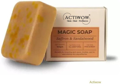 ACTIWOW Magic Soap Fair Glow Bar with Saffron and Milk Proteins A001(100 g)