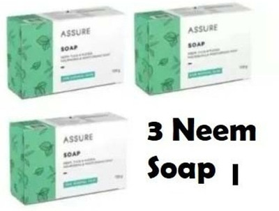 Rastic Assure Neem, Tulsi & Pudina Soap Pack of 3 Lids-1022(3 x 100 g)