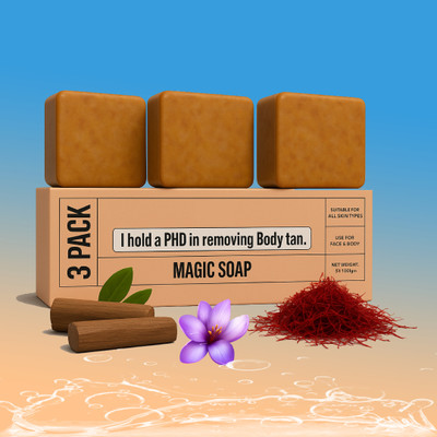 GlossEra Advanced Tan Removal & Skin Brightening Soap for Naturally Radiant(3 x 100 g)