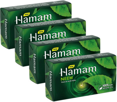 HAMAM Neem Tulsi & Aloevera Soap(4 x 150 g)