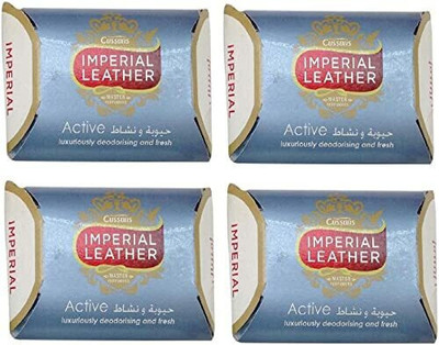 Imperial Leather Active Soap Set of 4 Pieces, 175 Gm - Blue(4 x 175 g)