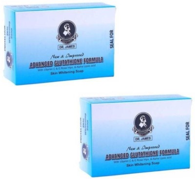 DR. JAMES Glutathione Soap For Skin Fairness Within Seven Days Pack Of 2(2 x 67.5 g)