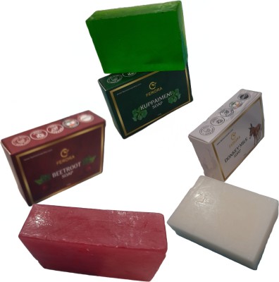 FERORA Combo of handmade soaps Kuppaimeni beetroot and donkey milk soaps(3x100gm)(300 g)