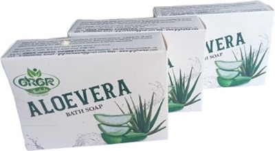 GRGR Aloevera bath soap for deep cleansing skin pack of 3(3 x 100 g)