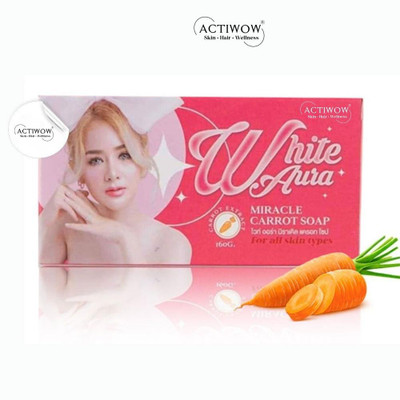ACTIWOW White Aura Beauty Soap Clarifying for Radiant Look Carrot Formula(100 g)