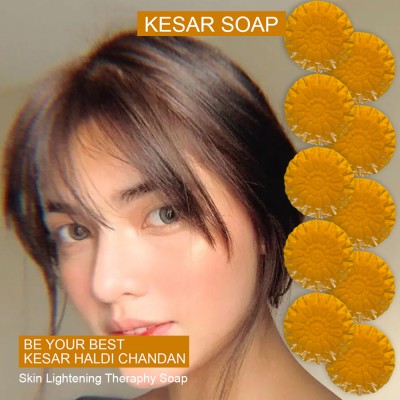 Groovy Radish Refresh Kesar Bathing Soap (100GM) (PACK OF 10)(10 x 100 g)