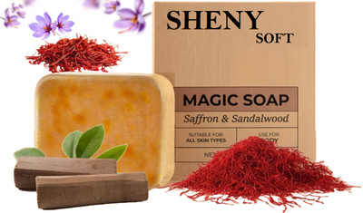 sheny soft best skin brightening soap sandalwood and saffron soap de tan magic soap(150 g)