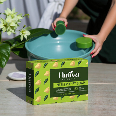 Hiniva Beauty Purifying Neem Luxury Soap – Natural Cleanse with Spa-Richness & Glow N-55.305(2 x 100 g)