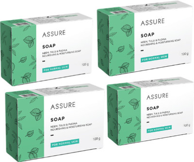 ASSURE Neem,Tulsi and Pudina Soap (Nourishing & Moisturising__400(4 x 100 g)