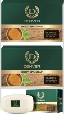 DENVER Restore tea tree Body Spa Soap - 125GM Each (Pack of 2)(2 x 125 g)