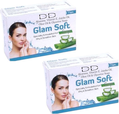 DOOMSDAY GLAM SOFT SOAP WITH ALOEVERA, GLYCERINE. FOR GLOWING SKIN PACK OF 2(2 x 75 g)
